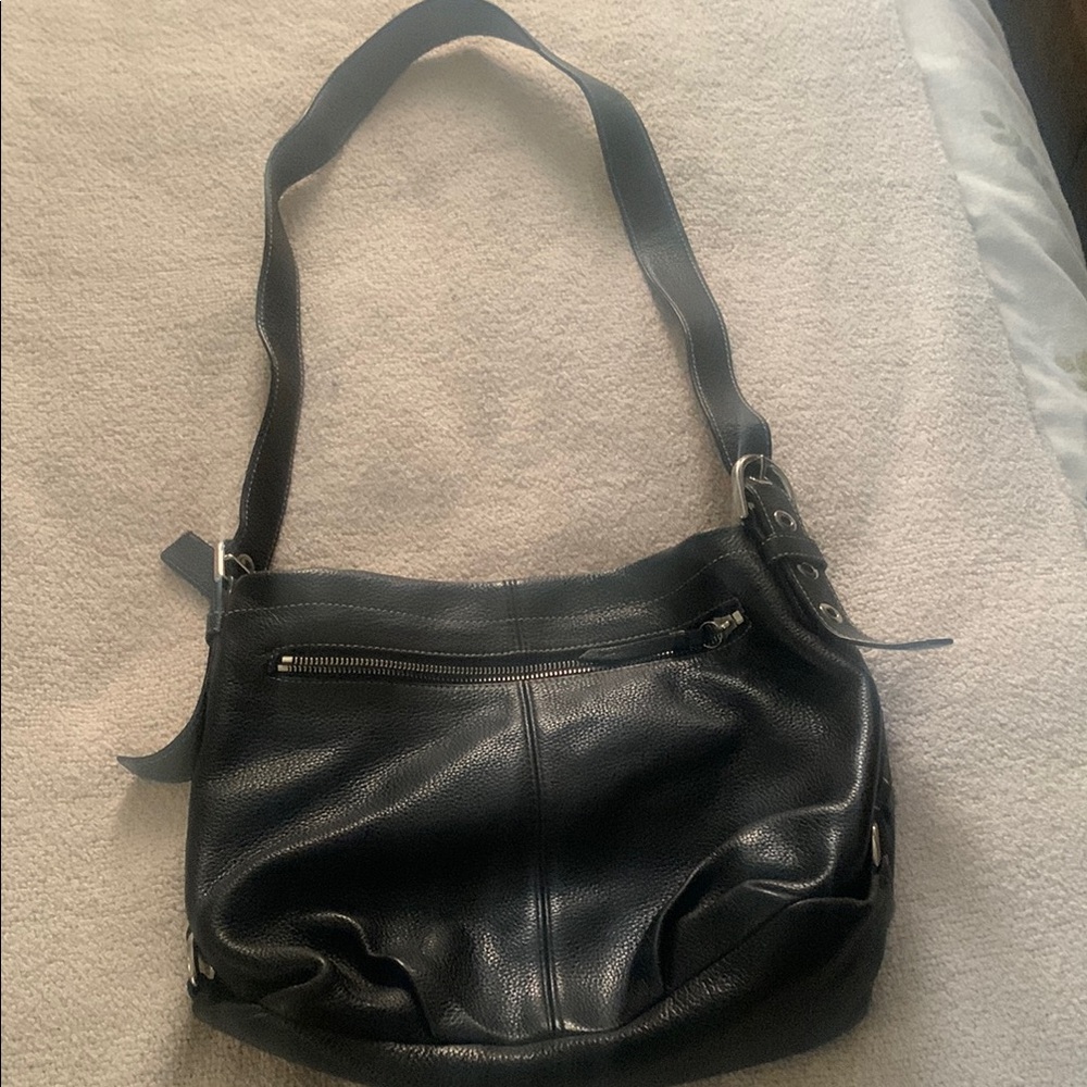 Coach Black Leather Shoulder Bag